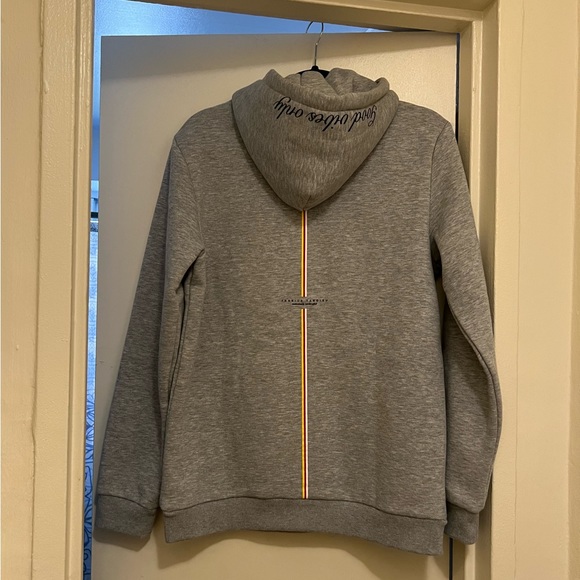 Fabrice Tardieu Good Vibes Star FT Hoodie Grey - Picture 2 of 7